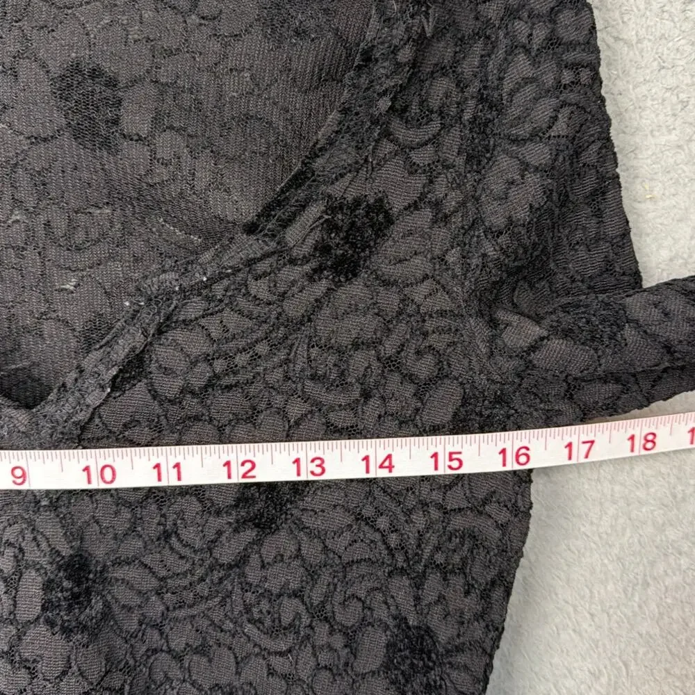 Intimately Free People Cloud Ride Floral Lace Crop Top Black SZ S Festival Boho